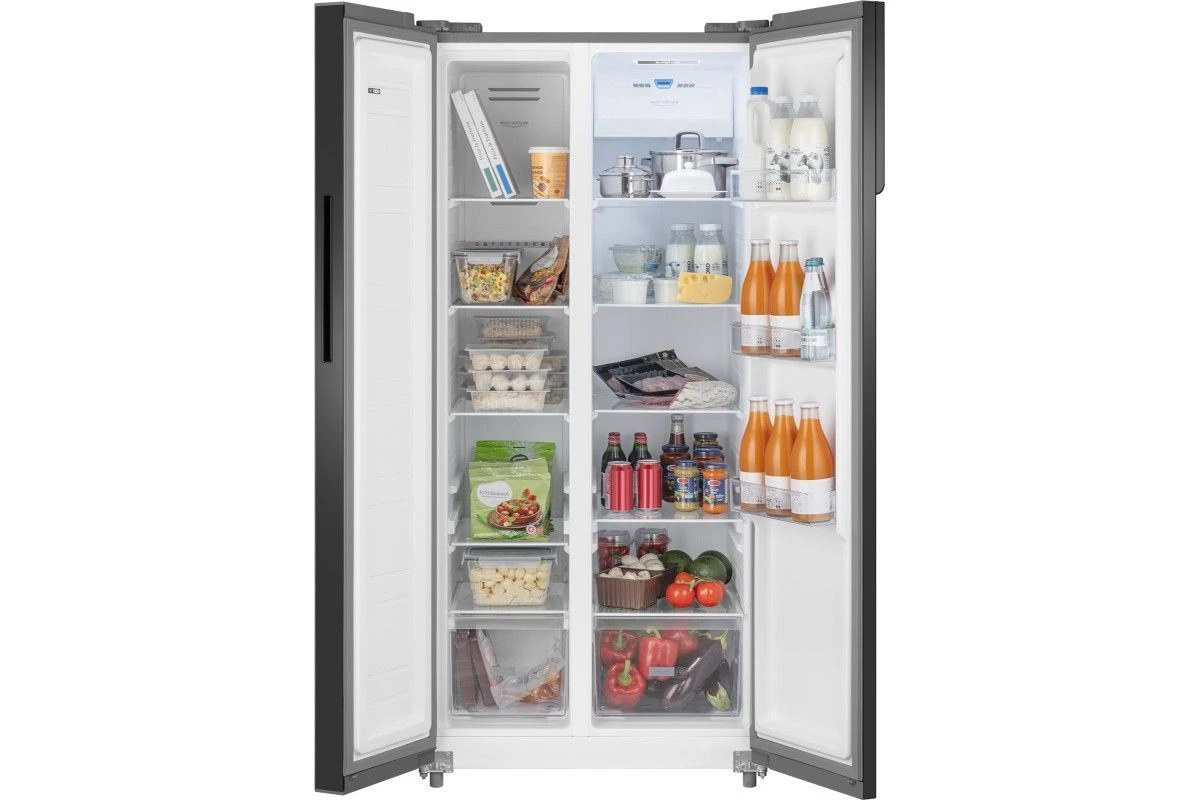 Отдельностоящий холодильник с инвертором Weissgauff WSBS 500 Inverter NoFrost Beige Glass