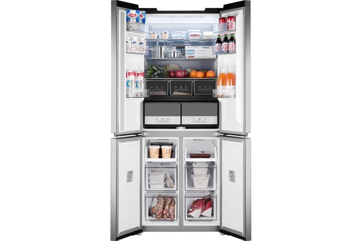 Отдельностоящий холодильник с инвертором Weissgauff WCD 480 Total NoFrost Inverter Silk Inox Built-in