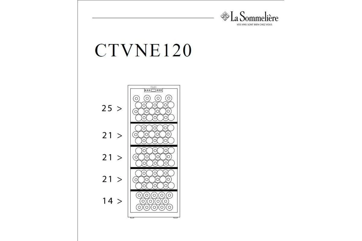 Монотемпературный шкаф La Sommeliere CTVNE120