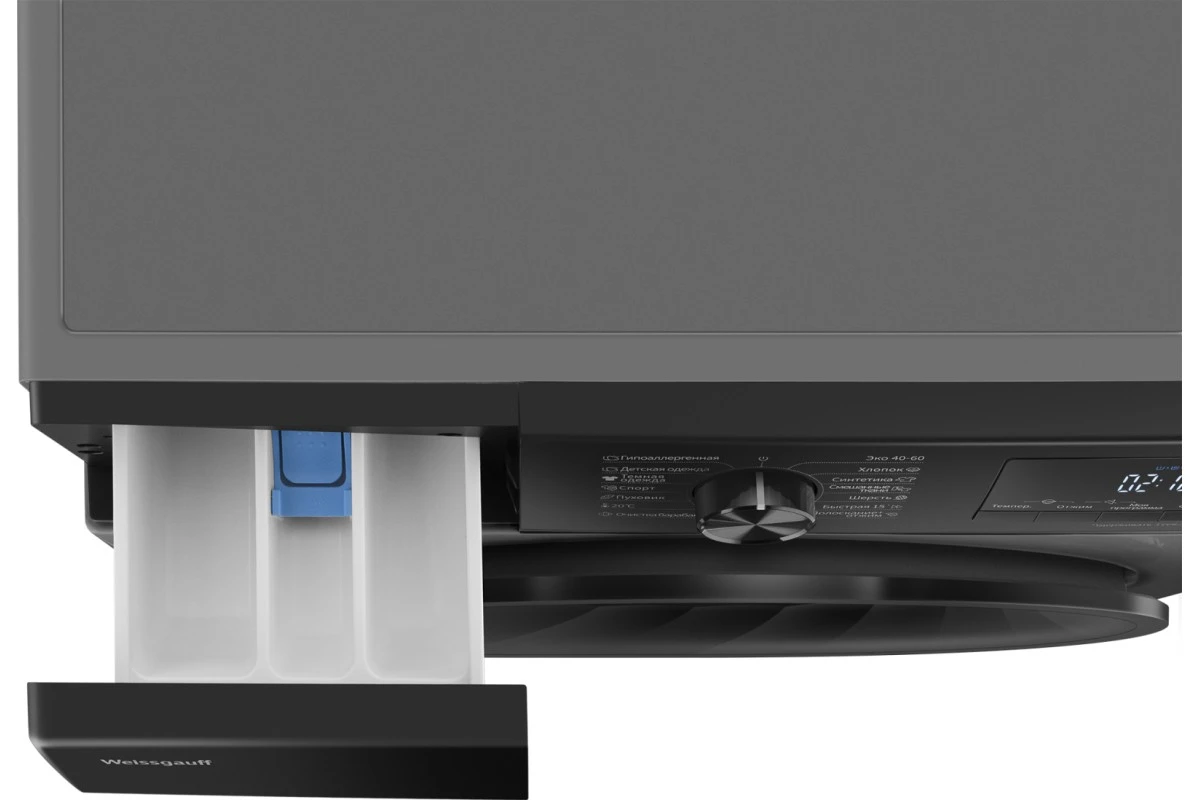 Стиральная машина с инвертором и паром Weissgauff WM 4947 DC Inverter Steam Grey