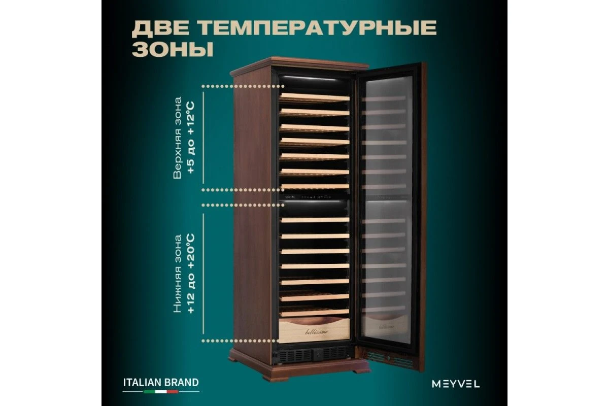 Винный шкаф Meyvel MV163PRO-KBT2 (Итальянский орех)