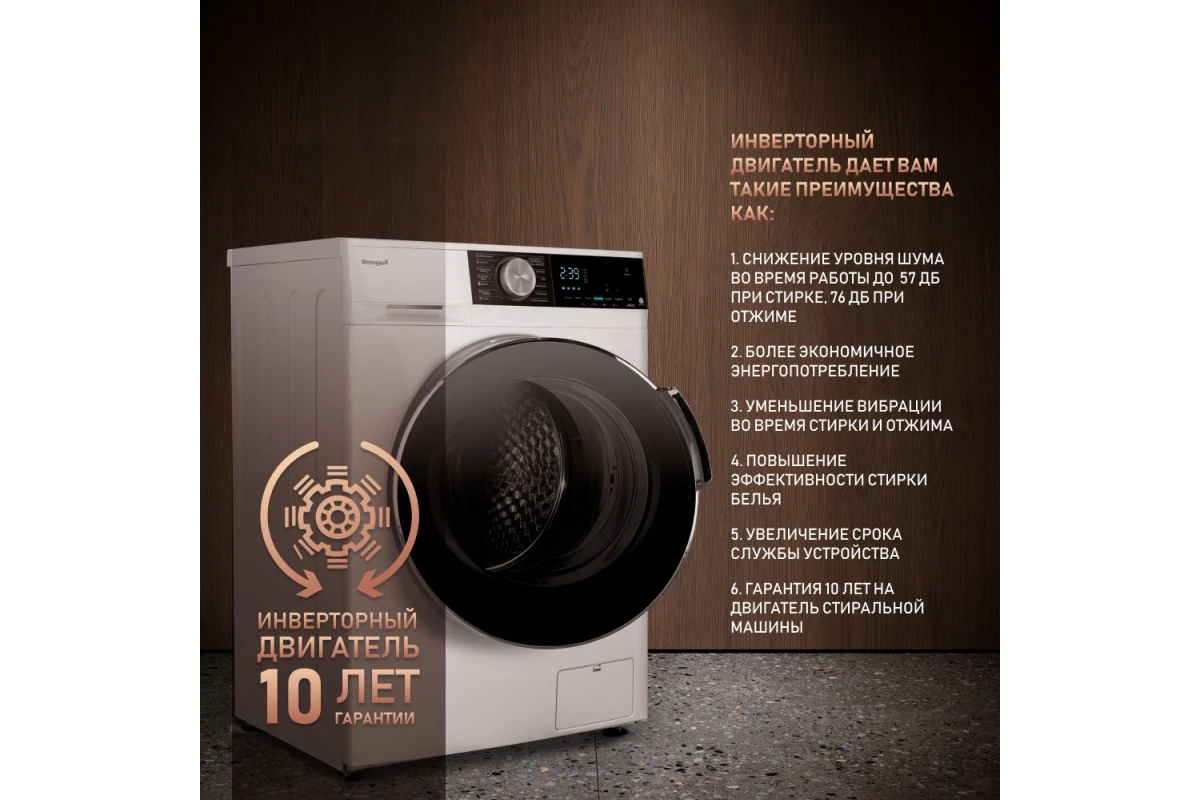 Стиральная машина с сушкой Weissgauff WMD 47148 DC Inverter Steam