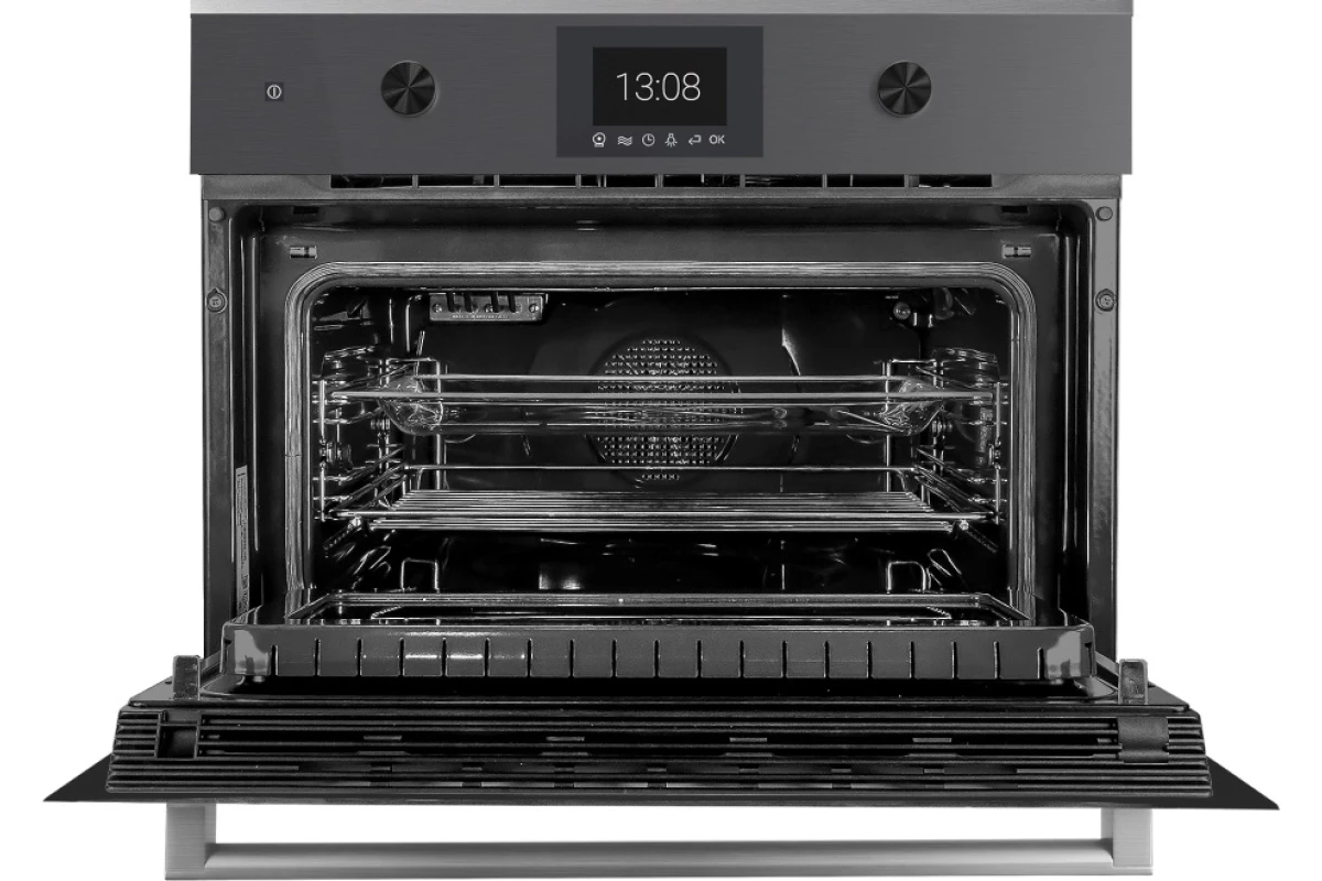 Компактный духовой шкаф с микроволнами Kuppersbusch CBM 6350.0 GPH 3 Silver Chrome