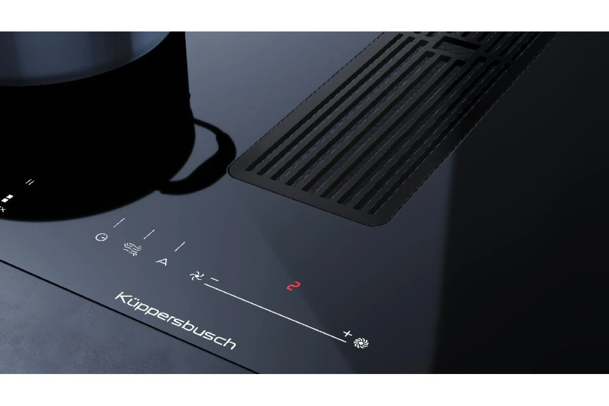 Индукционная варочная панель с вытяжкой Kuppersbusch KMI 8590.0 SR Black Velvet