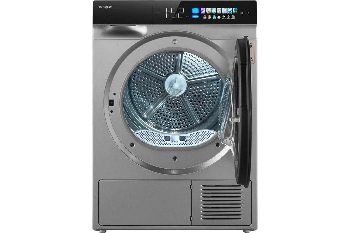 Сушильная машина с инвертором и ультрафиолетом Weissgauff WD 998 Heat Pump Full Touch Silver