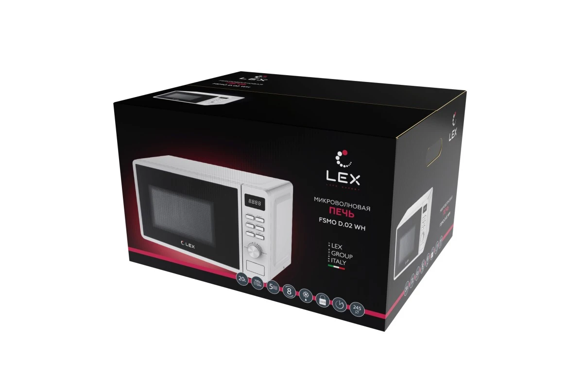 Отдельностоящая микроволновая печь LEX FSMO D.02 WH