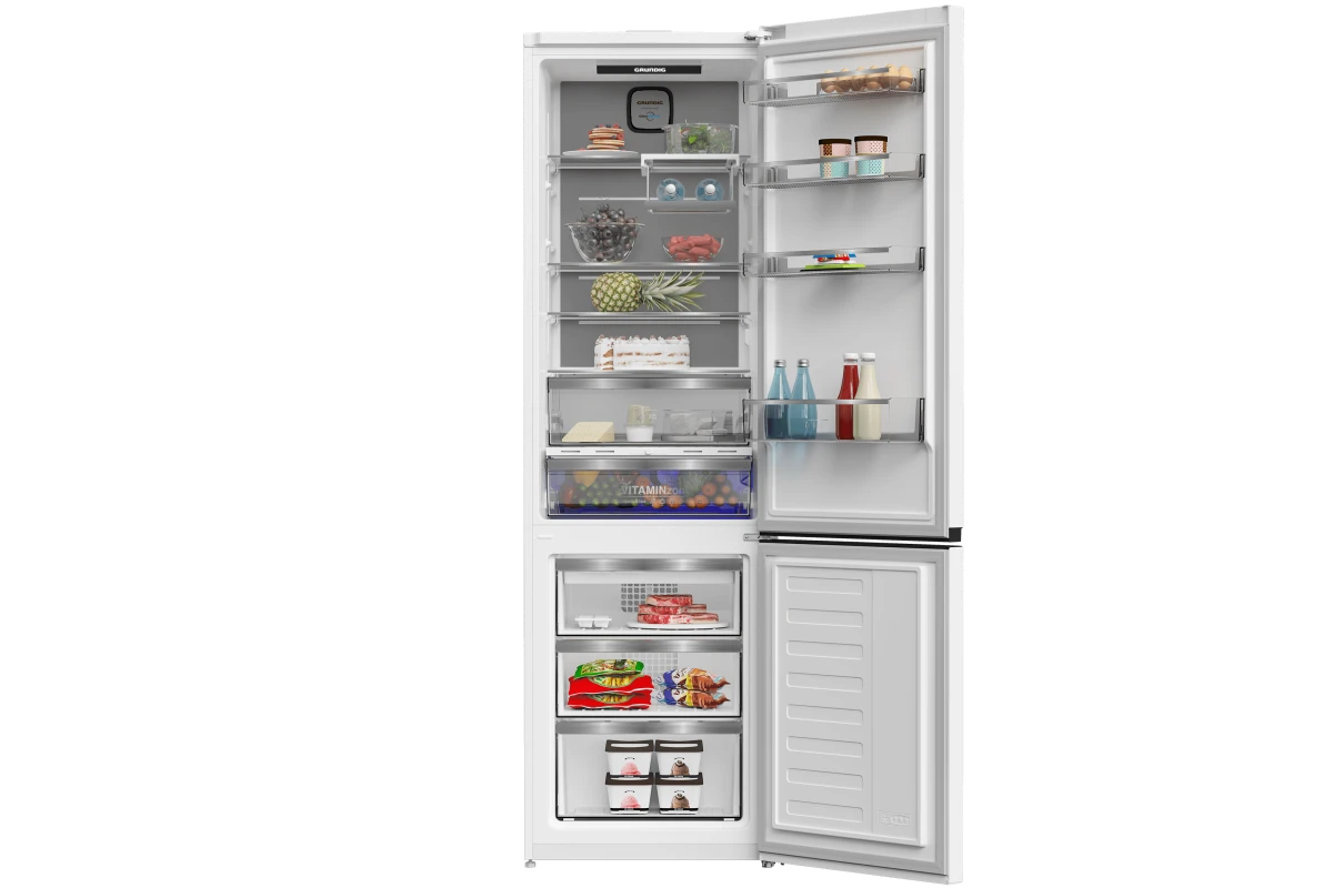 Холодильник с нижней морозильной камерой Grundig GKPN66930LWW