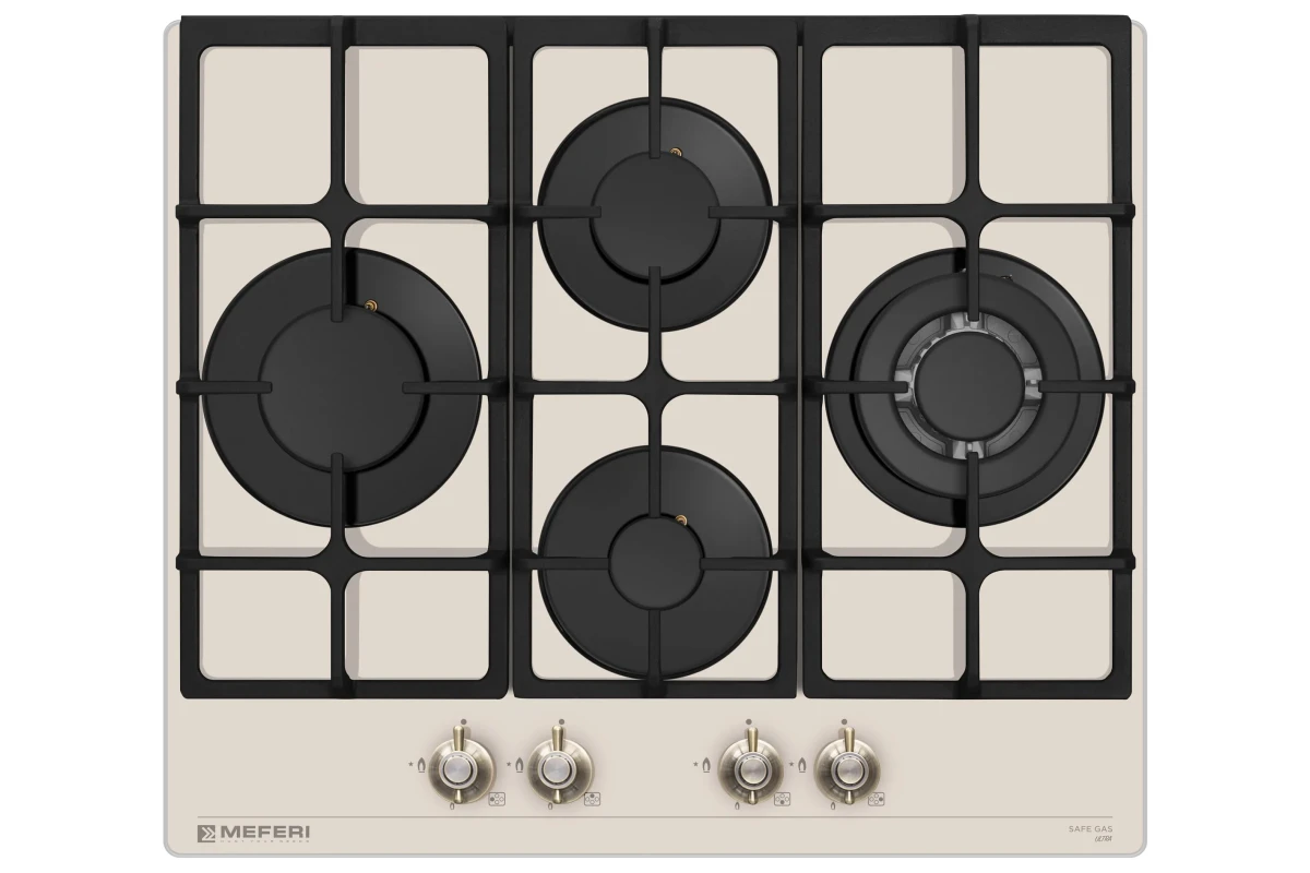Варочная панель газовая MEFERI MGH604BG GLASS RETRO