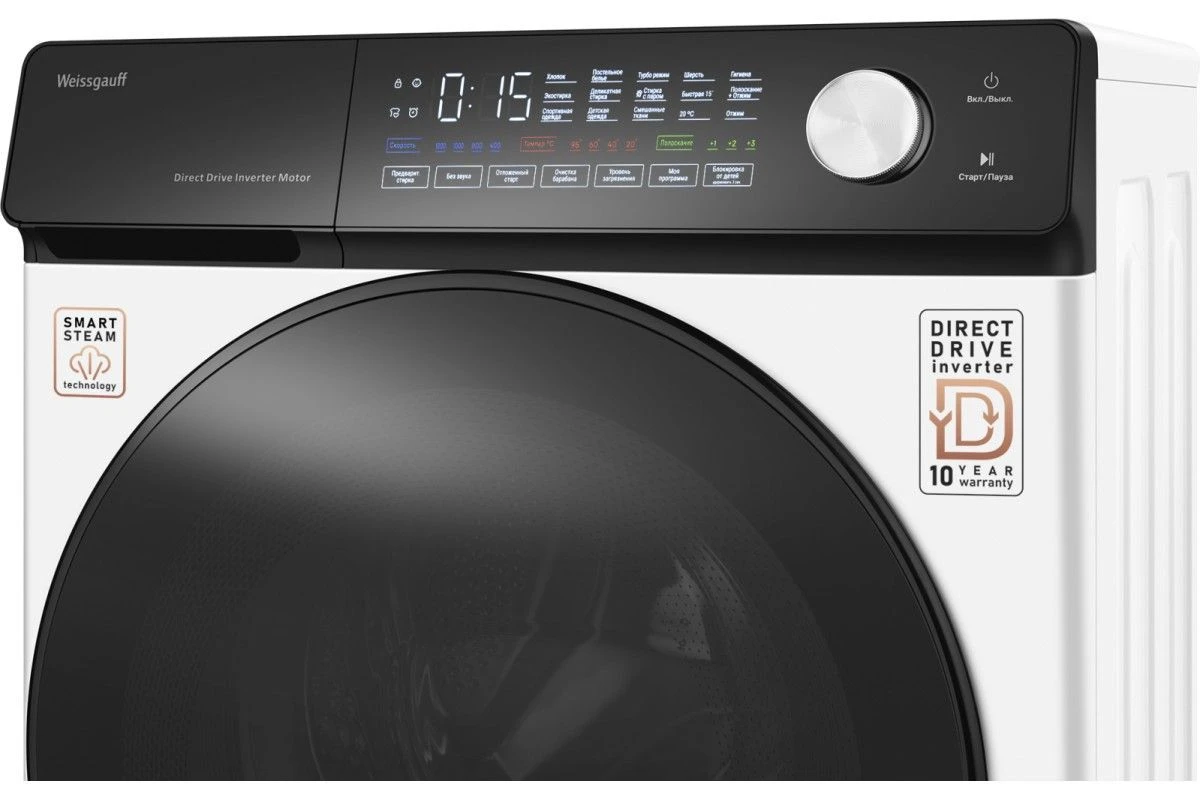 Стиральная машина с прямым приводом Weissgauff WM 45127 Steam Direct Drive