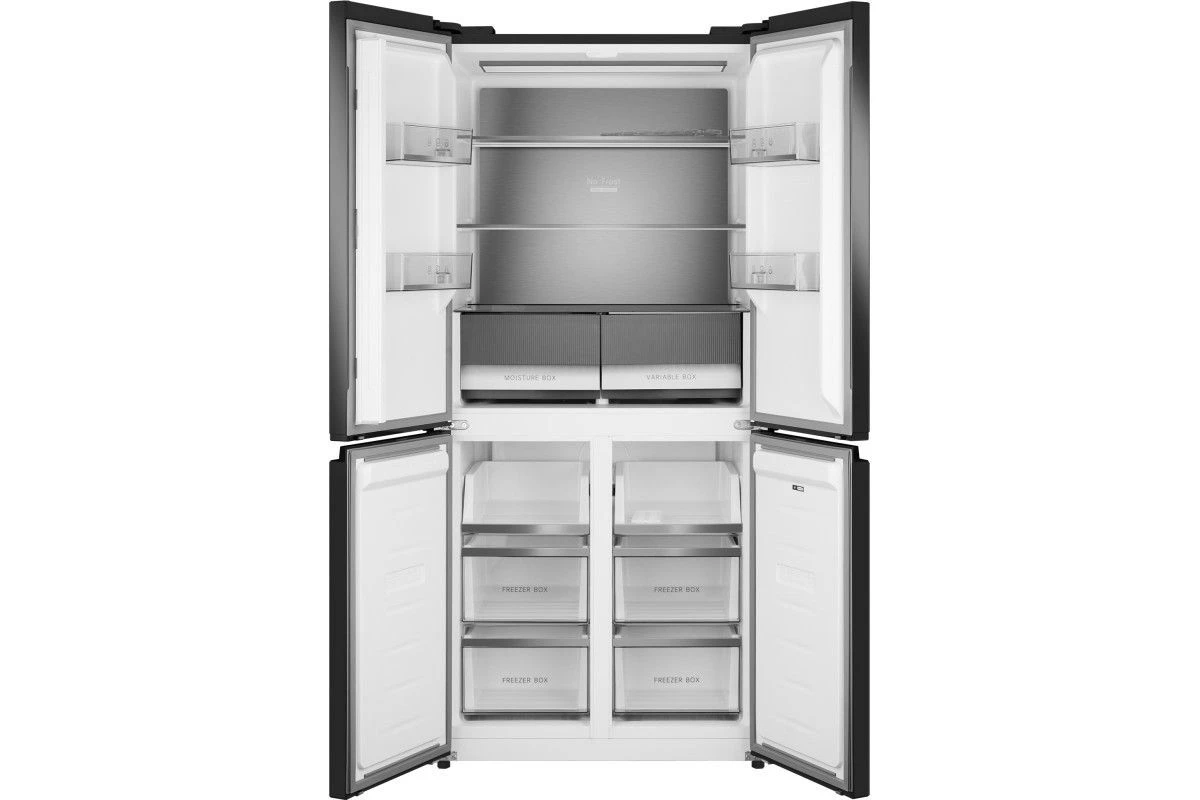 Отдельностоящий холодильник с инвертором Weissgauff WCD 450 Rock Glass NoFrost Inverter