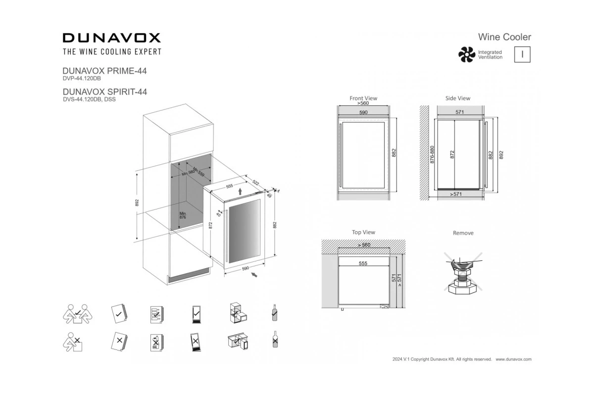 Винный шкаф Dunavox DVS-44.120DC
