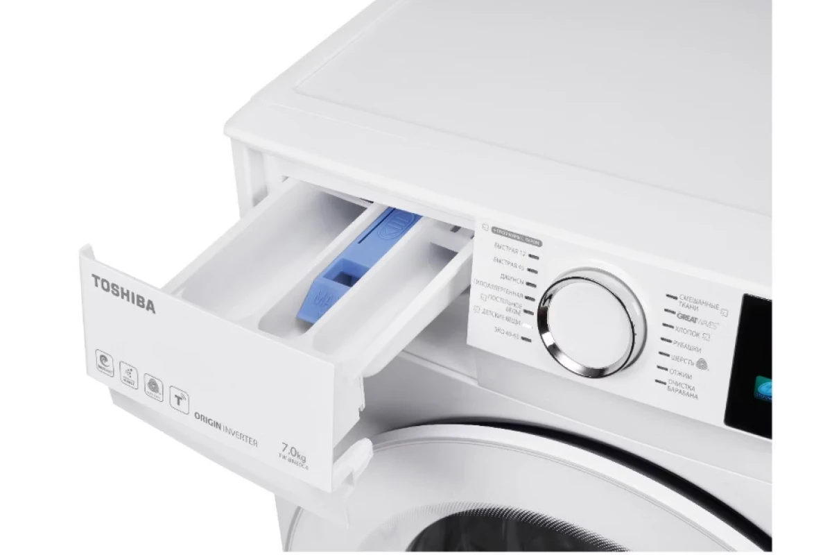 Стиральная машина узкая Toshiba TW-BN80C4RU(WK)