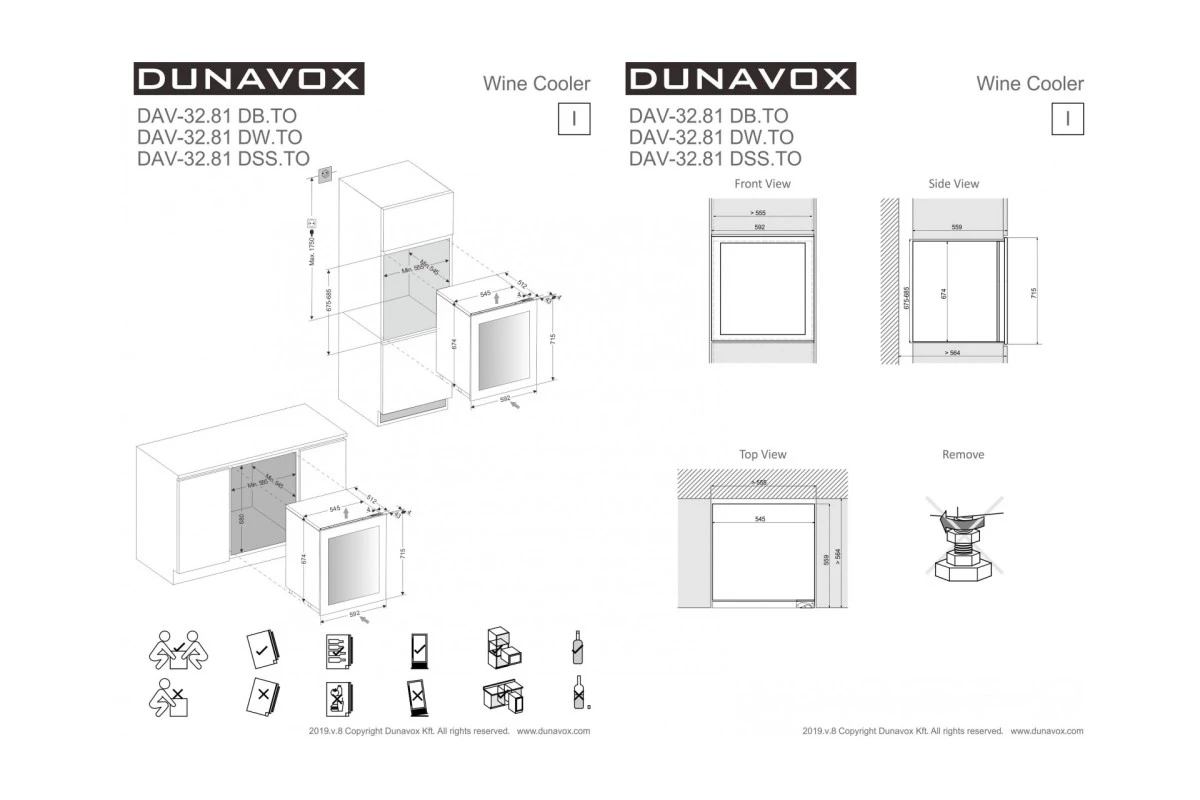Винный шкаф Dunavox DAV-32.81DW.TO