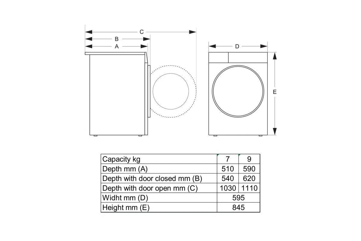 Конденсационная сушильная машина с тепловым насосом Gorenje D2HNE7E/C