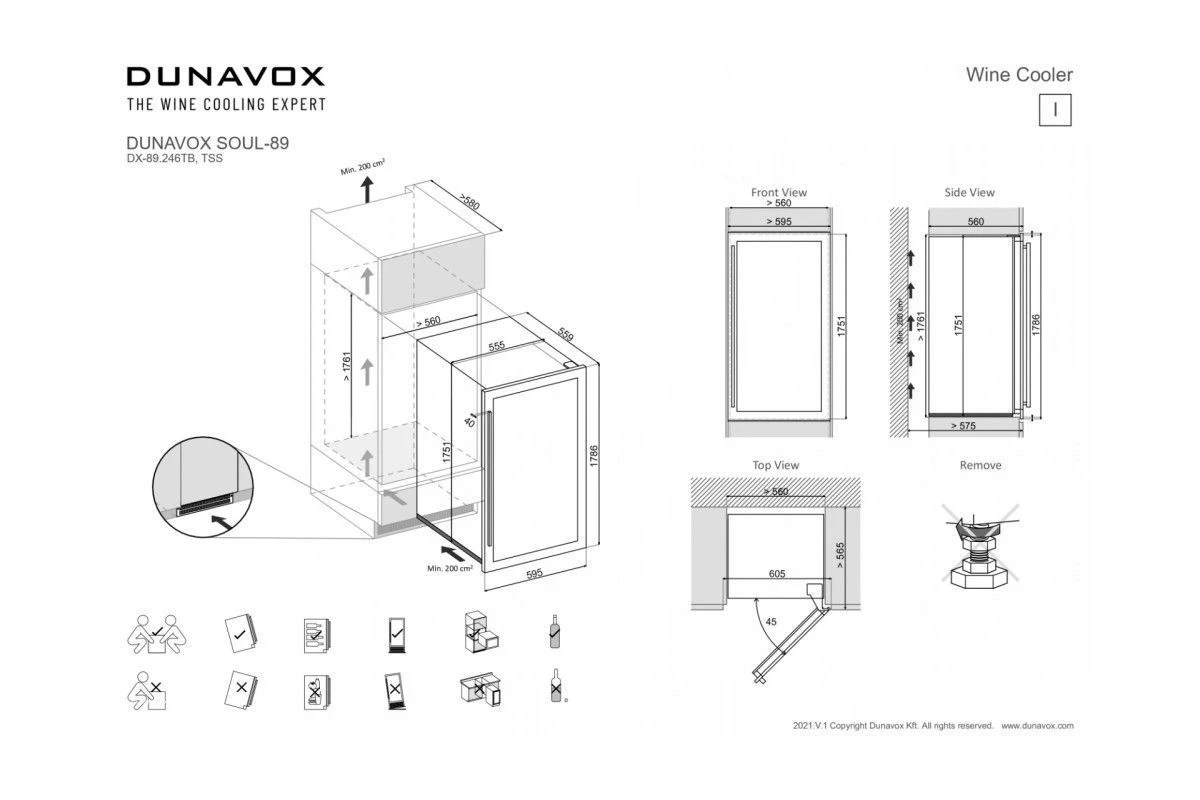 Винный шкаф Dunavox DX-89.246TC