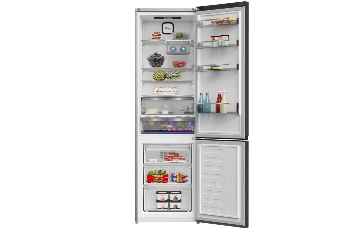Холодильник с нижней морозильной камерой Grundig GKPN66930FXD