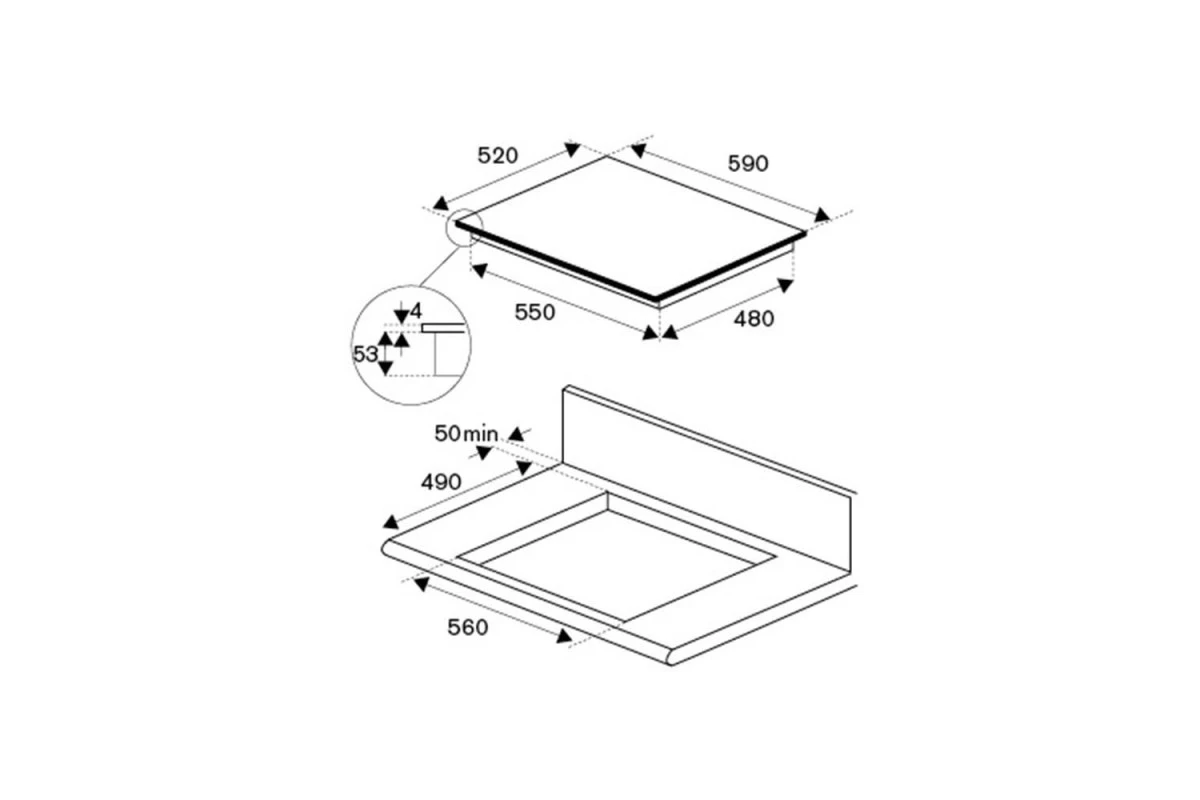 Индукционная варочная панель Bertazzoni Modern P604IC1B2NEE черная