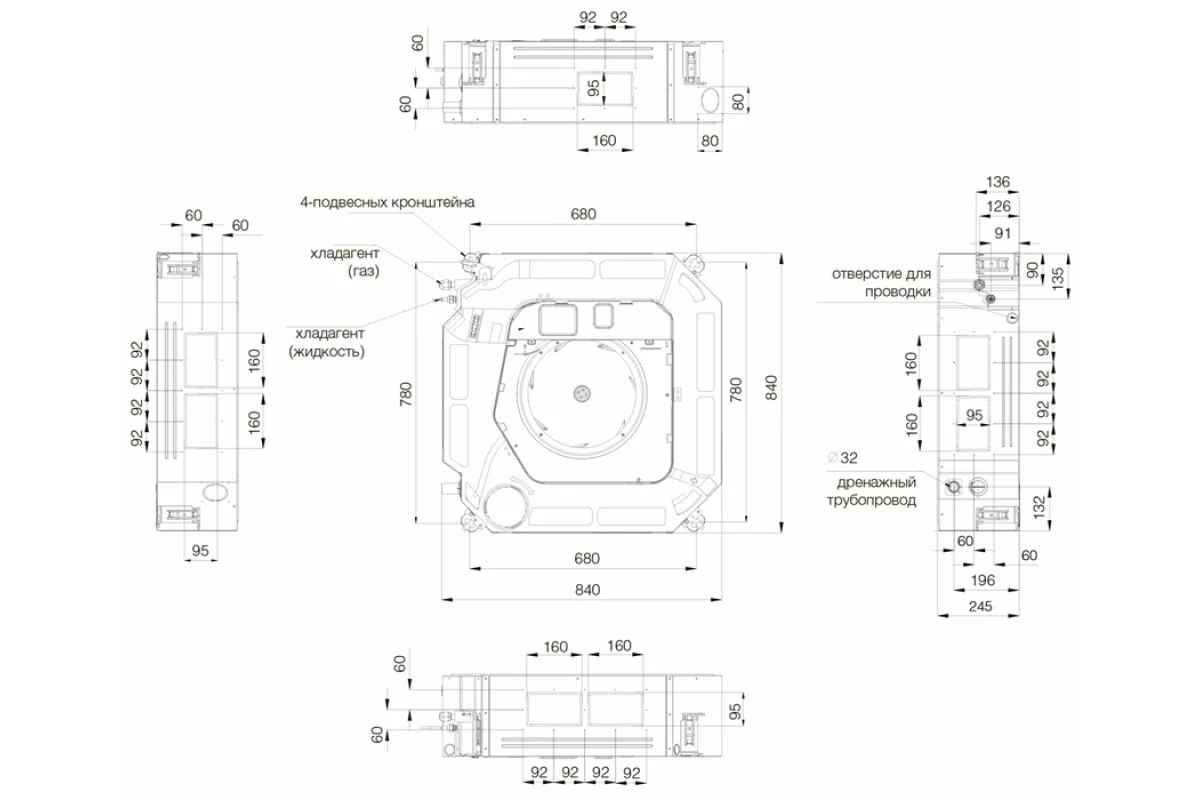 Кассетный кондиционер Excon CR-01-1024