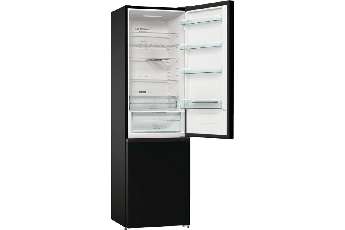 Отдельностоящий двухкамерный холодильник Gorenje NRK6201SYBK