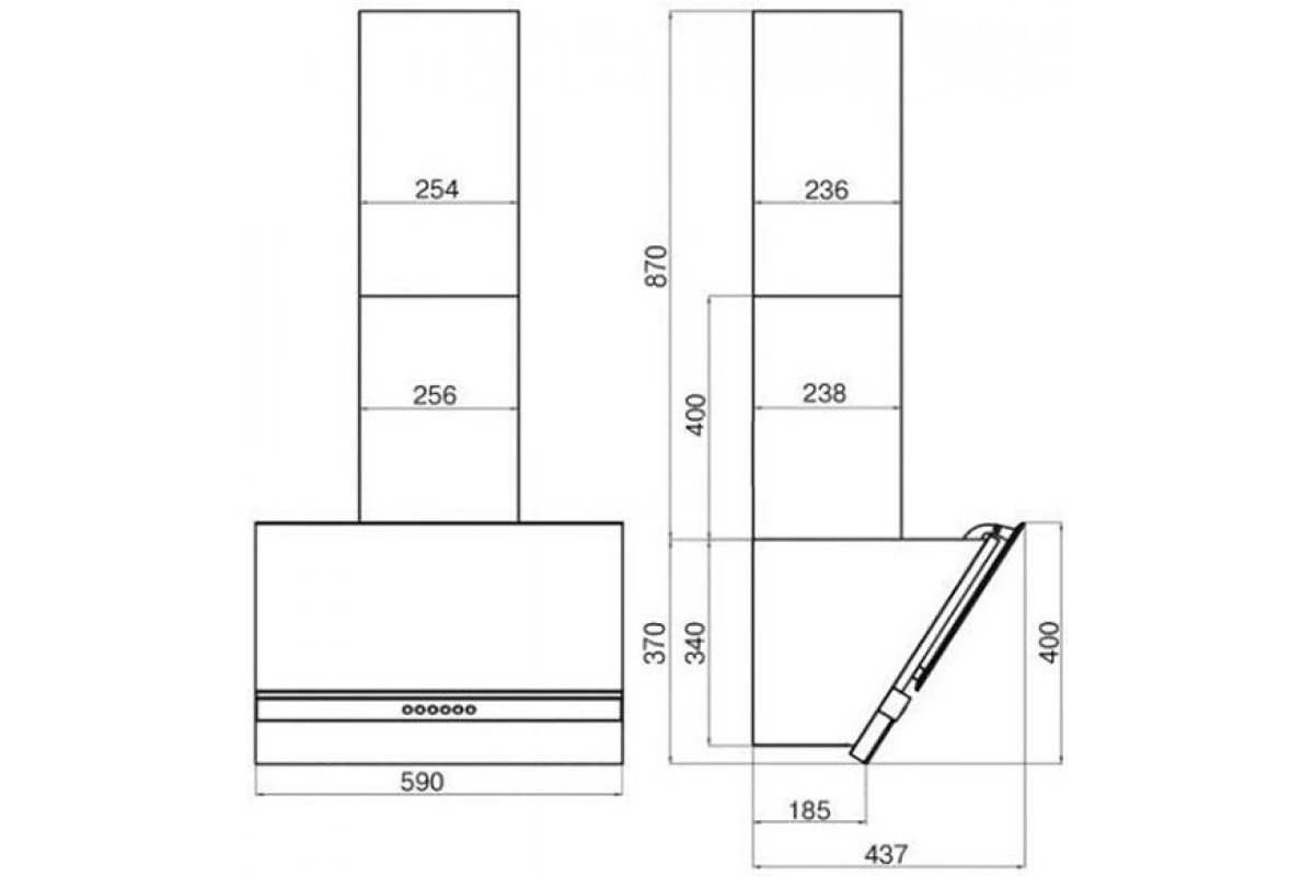 Наклонная вытяжка Faber Beryl BK A60 110.0383.025