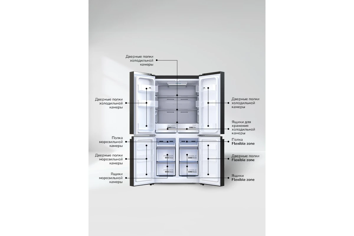 Отдельностоящий холодильник Cross Door Millen MCD 595BdID