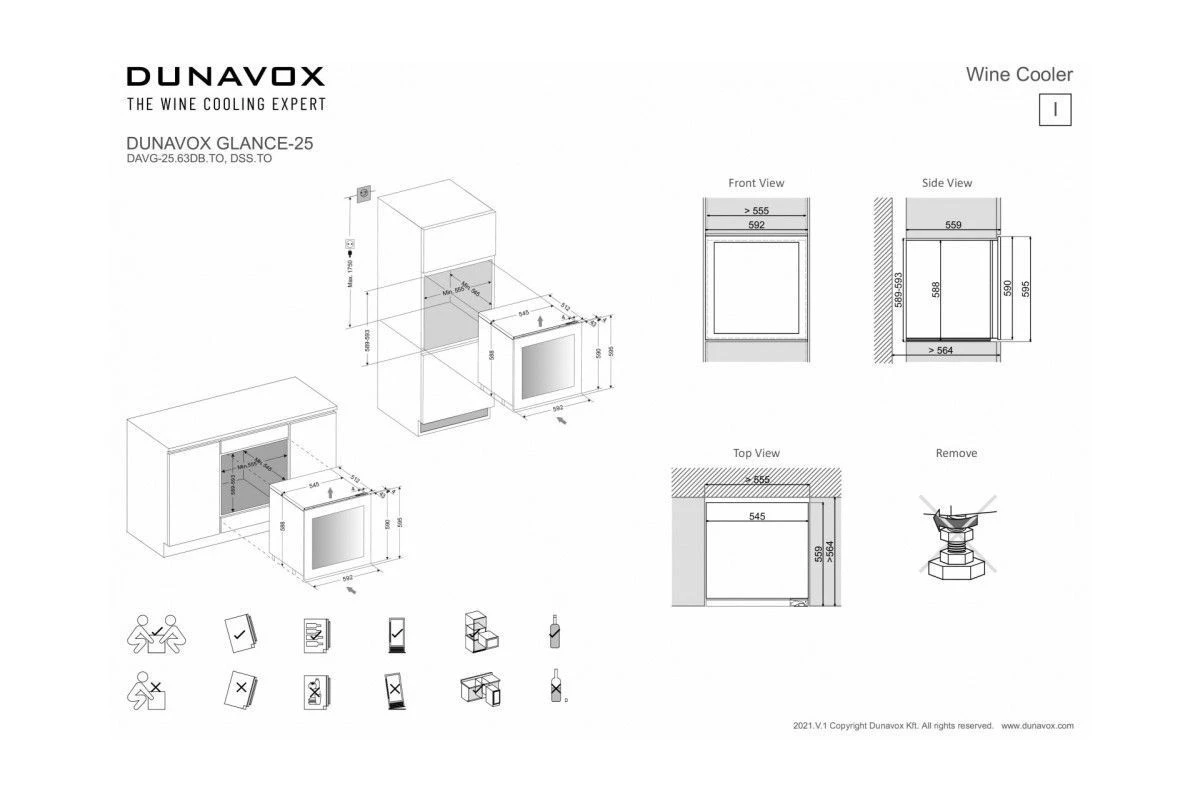 Винный шкаф Dunavox DAVG-25.63DOP.TO
