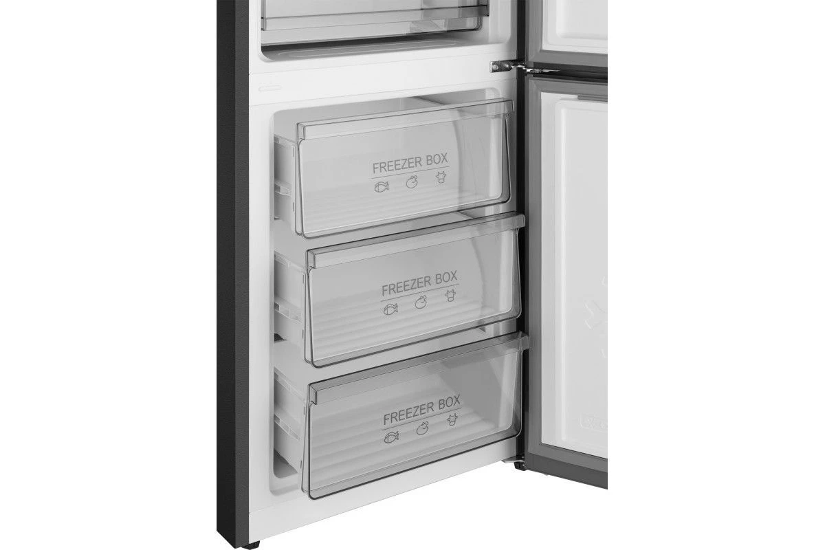 Отдельностоящий холодильник с инвертором Weissgauff WRK 185 Total NoFrost Inverter Black Glass