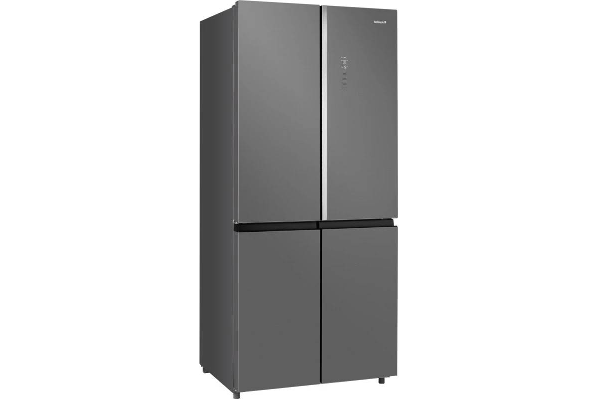 Отдельностоящий холодильник с инвертором Weissgauff WCD 590 NoFrost Inverter Premium Ecofresh Bru Steel Glass