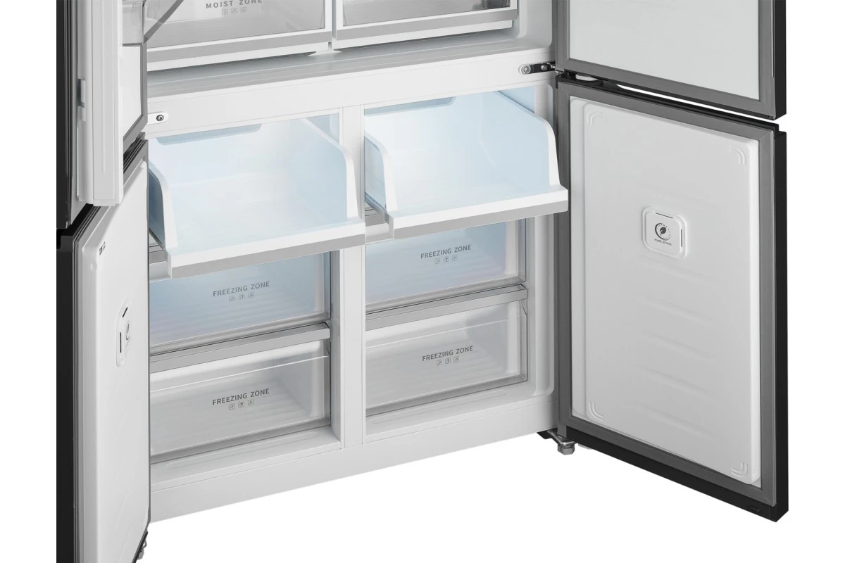 Отдельностоящий холодильник с инвертором Weissgauff WCD 510 Built-in Inverter NoFrost Dark Inox