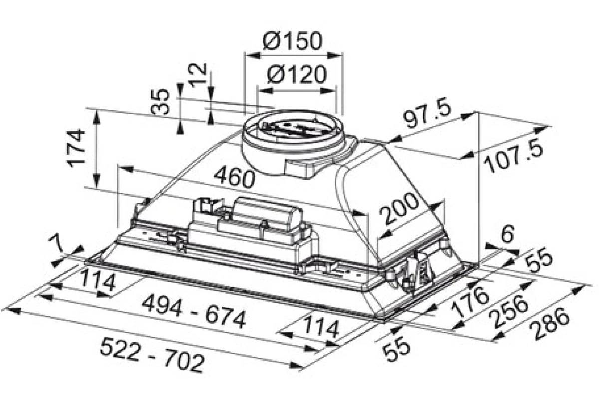 Вытяжка Franke BOX FBI 705 GR
