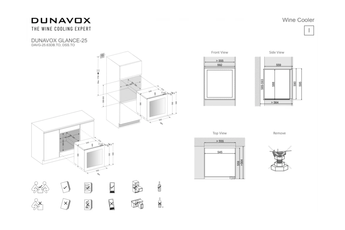 Винный шкаф Dunavox DAVG-25.63DB.TO