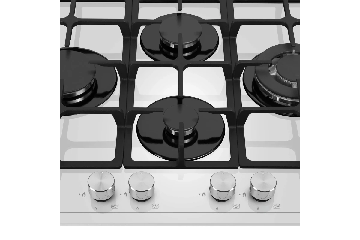 Варочная панель газовая MEFERI MGH604WH GLASS ULTRA