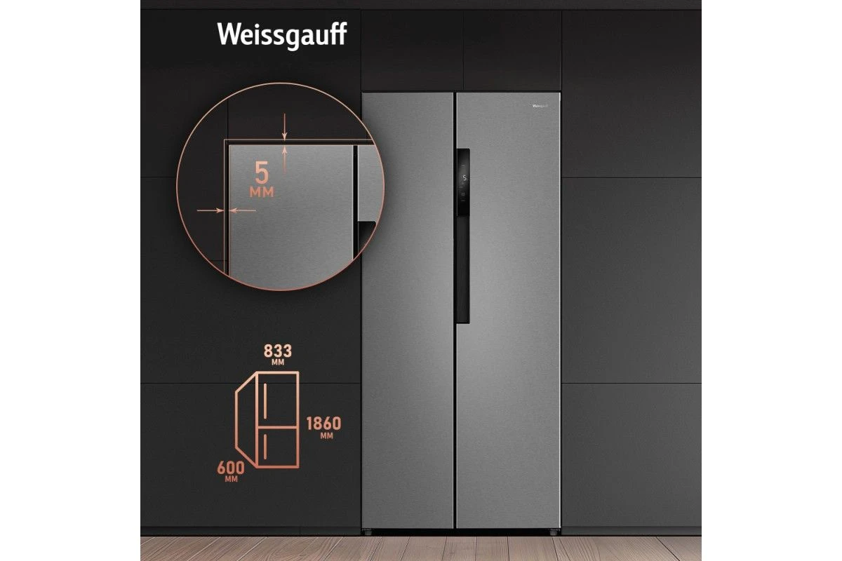 Отдельностоящий холодильник с инвертором Weissgauff WSBS 450 XNF Built-in