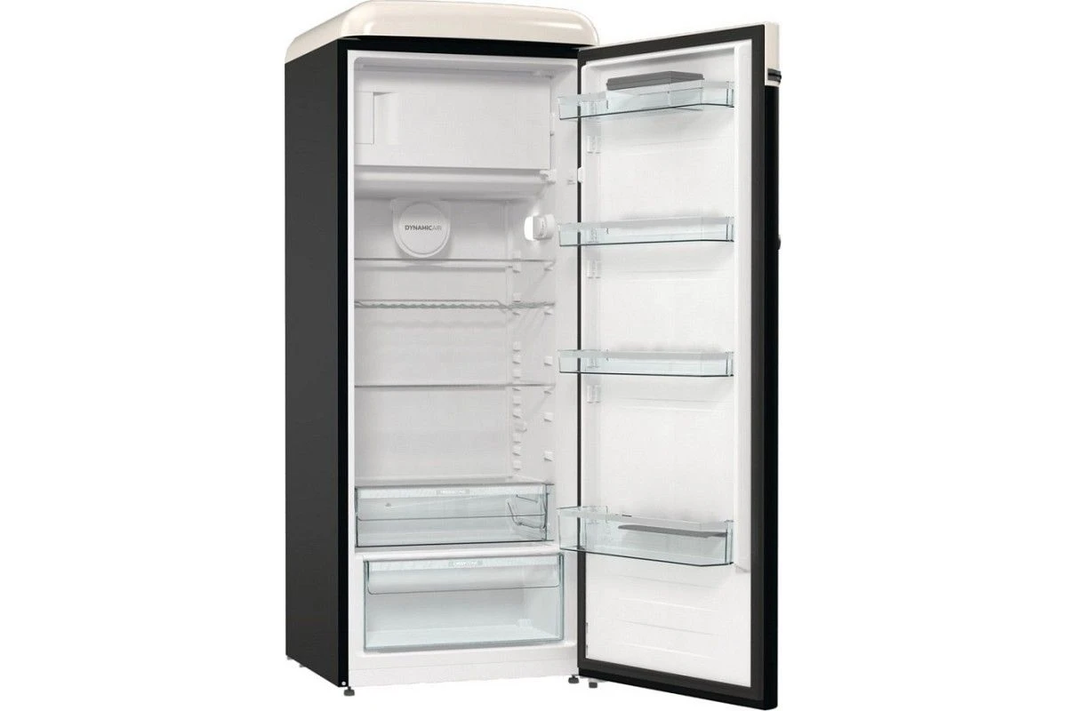 Отдельностоящий двухкамерный холодильник Gorenje OBRB615DBK