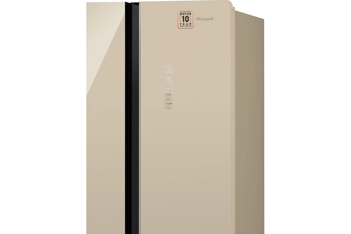 Отдельностоящий холодильник с инвертором Weissgauff WCD 470 BeG NoFrost Inverter