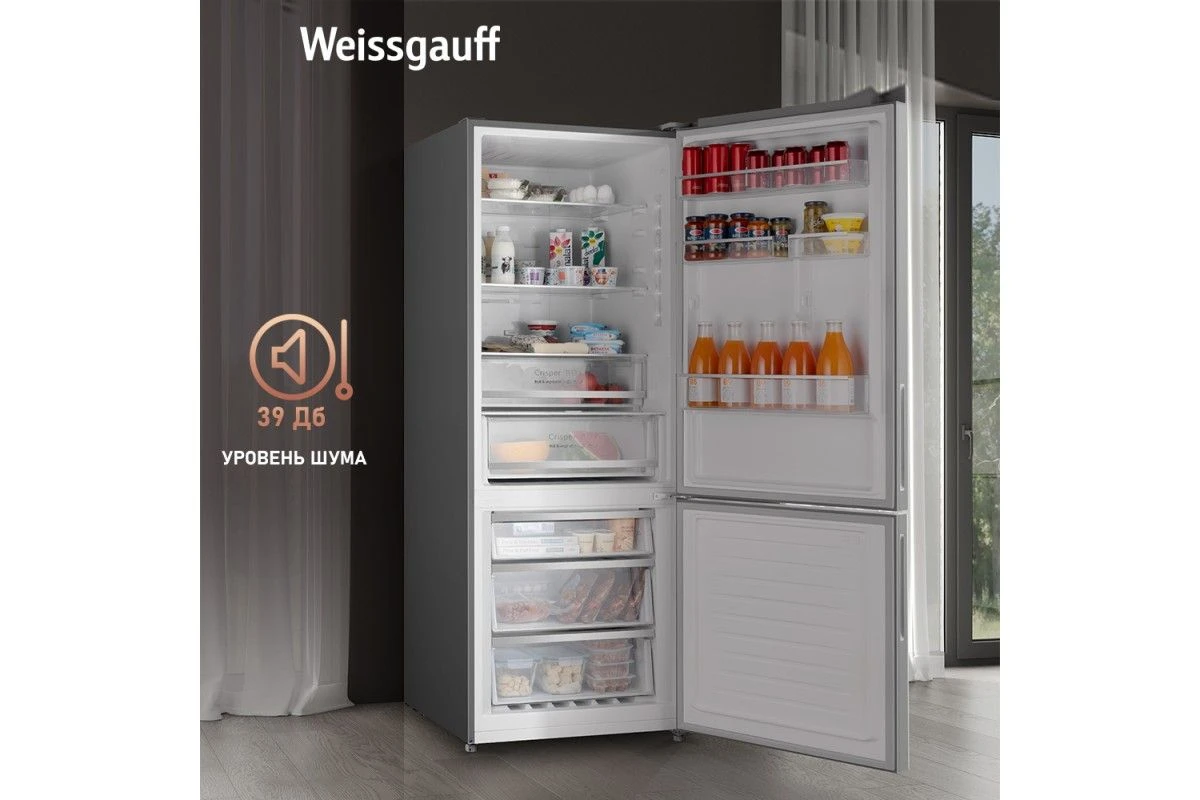 Отдельностоящий холодильник с инвертором Weissgauff WRK 1970 DX Full NoFrost Inverter