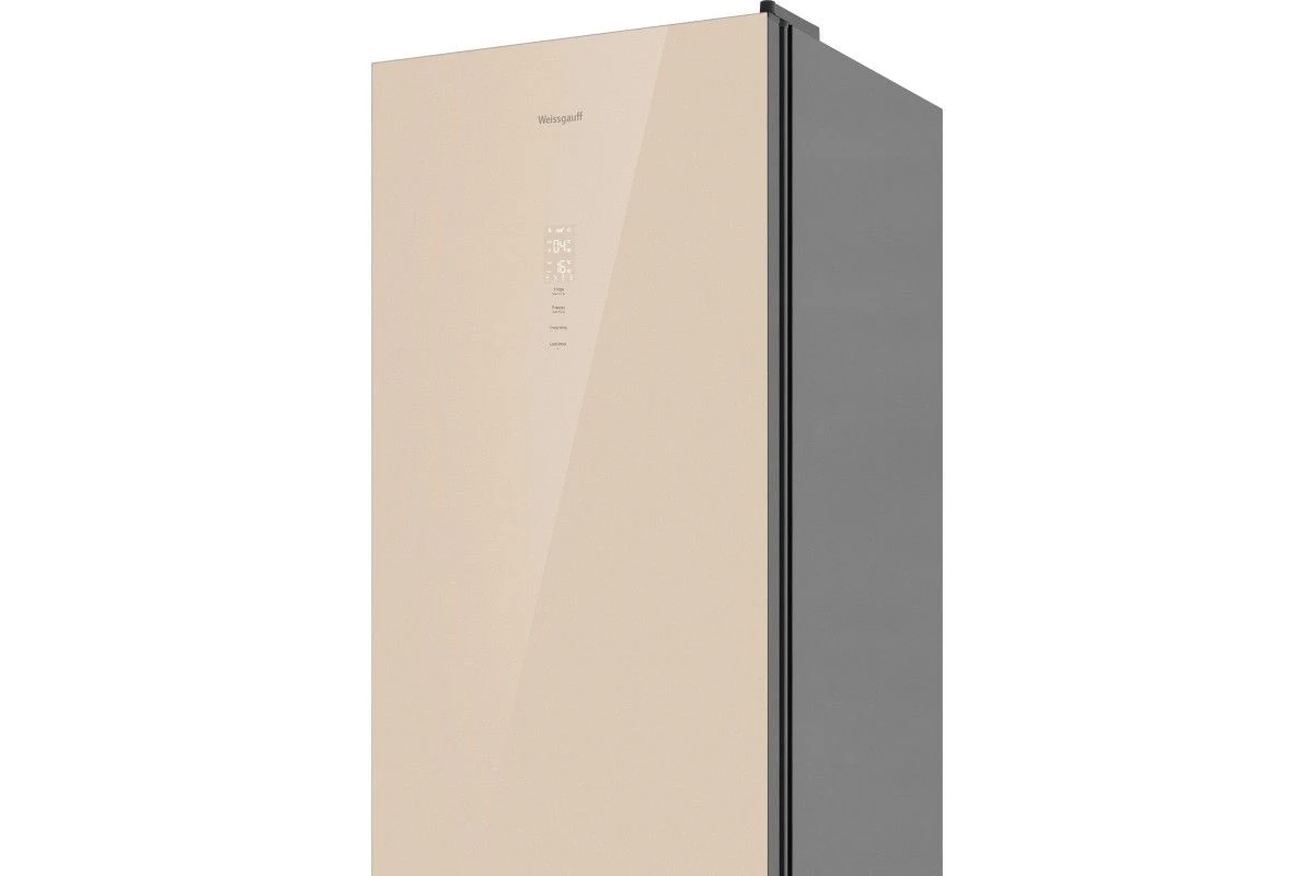 Отдельностоящий холодильник с инвертором Weissgauff WRK 185 Total NoFrost Inverter Beige Glass