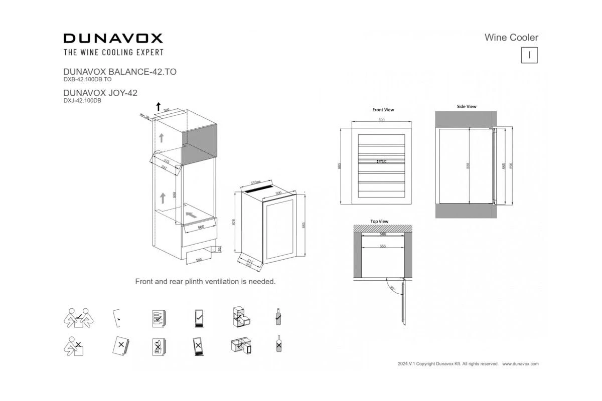 Винный шкаф Dunavox DXB-42.100DB.TO