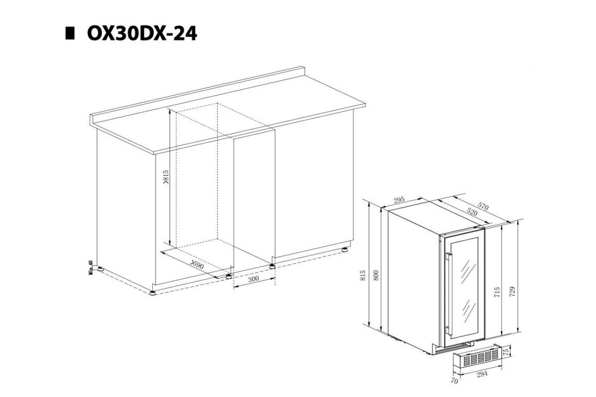 Винный шкаф Temptech Oslo OX30DX-24