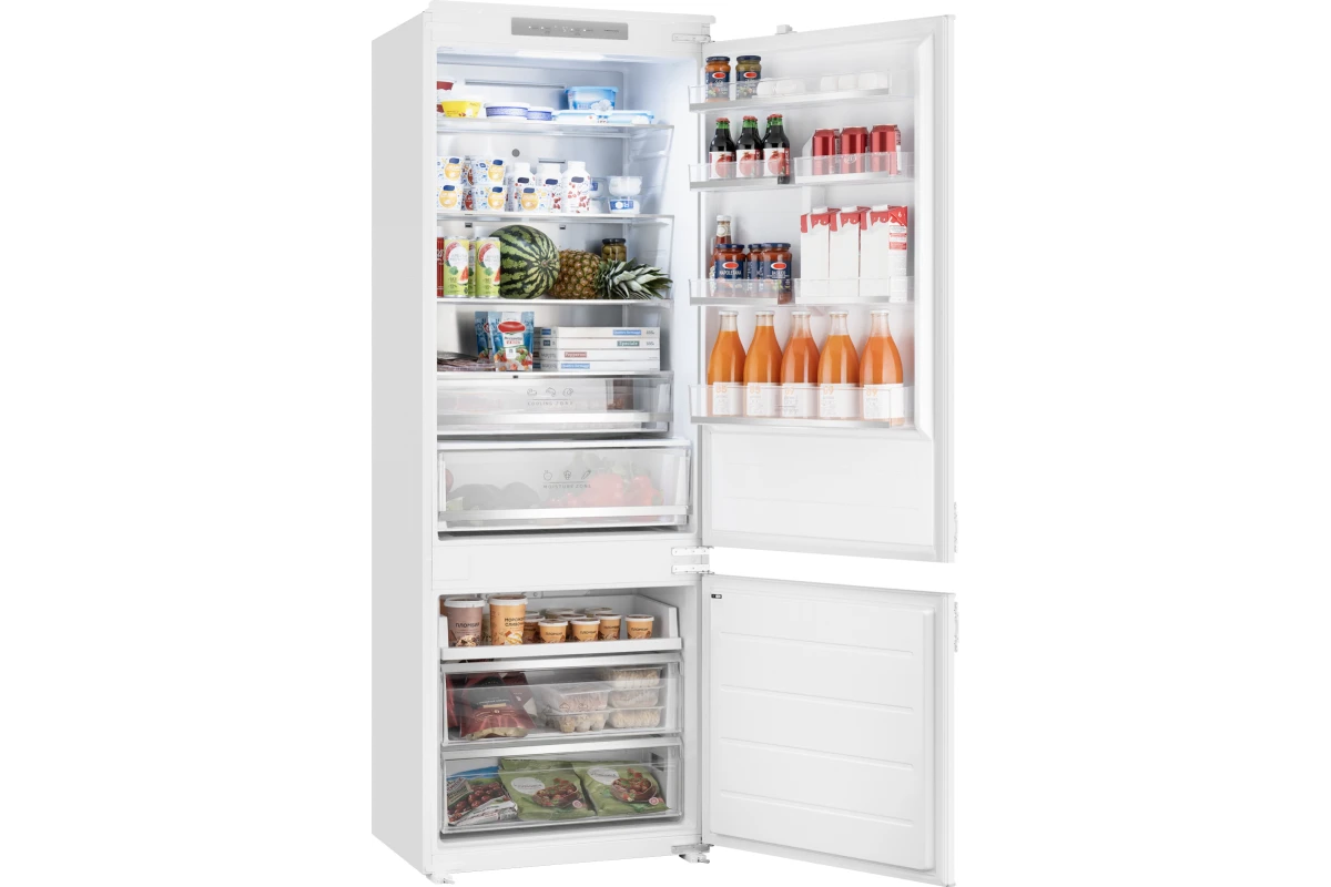 Встраиваемый холодильник с инвертором Weissgauff WRKI 1970 Total NoFrost Inverter Premium Ecofresh Inox