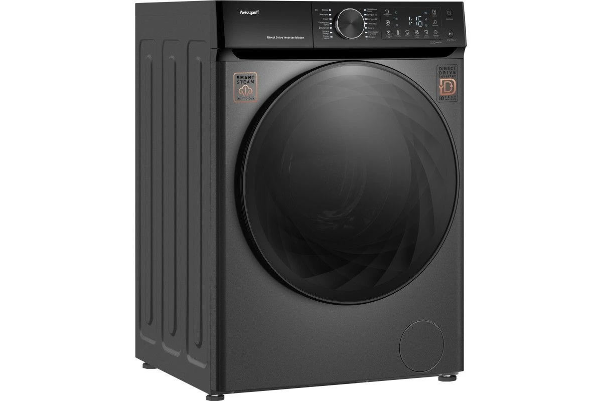 Стиральная машина с прямым приводом Weissgauff WM 59411 Direct Drive Inverter Steam Deep Grey