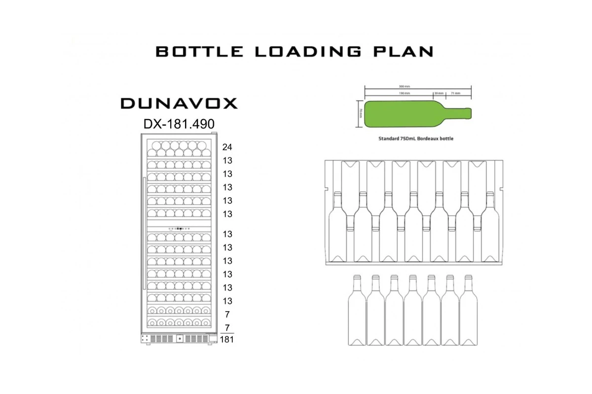 Винный шкаф Dunavox DX-181.490DBK
