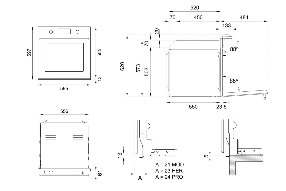 Духовой шкаф Bertazzoni FMOD6115ELB1