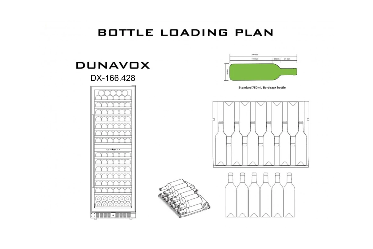 Винный шкаф Dunavox DX-166.428DBK
