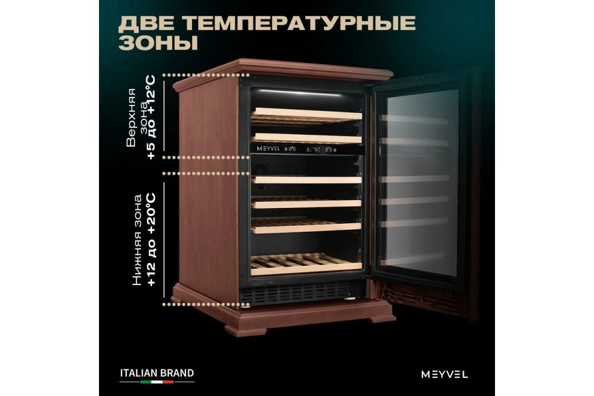 Винный шкаф Meyvel MV46PRO-KBT2 (Итальянский орех)