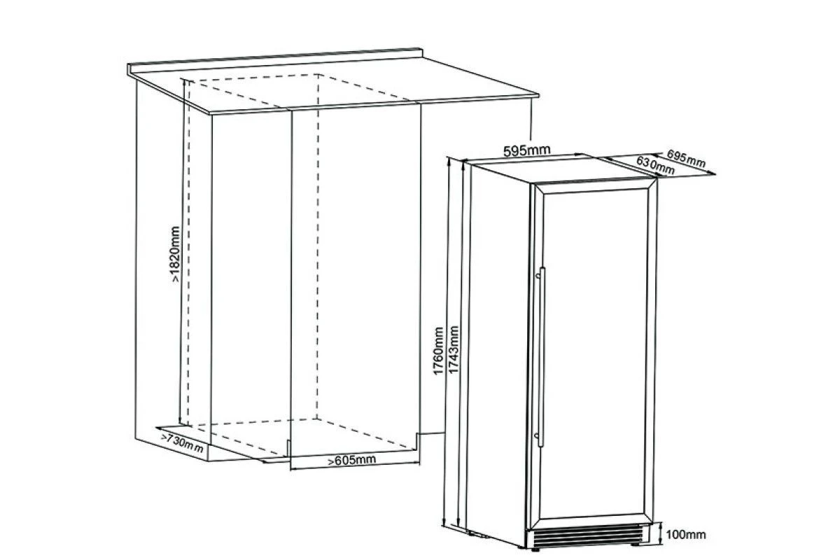 Встраиваемый винный шкаф Cellar Private CP165-2T