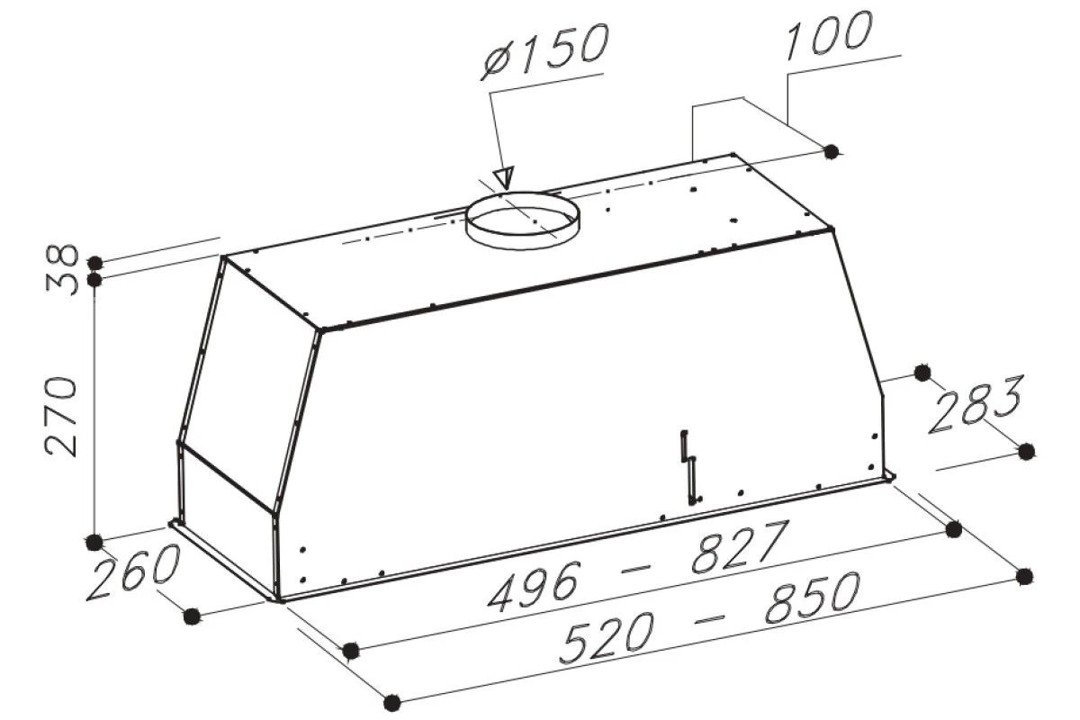 Встраиваемая вытяжка Sirius SM 905 IX 50
