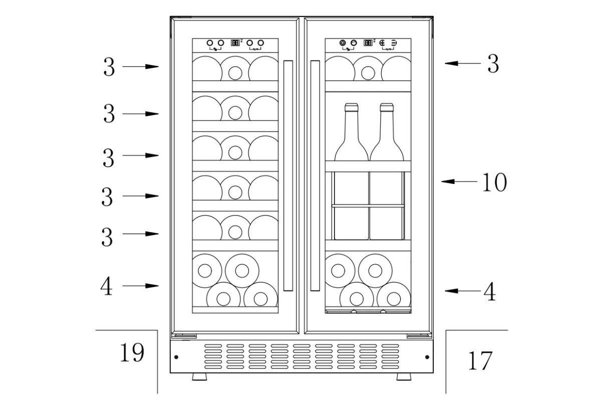 Винный шкаф Temptech Sommelier SOM2DX60DRB