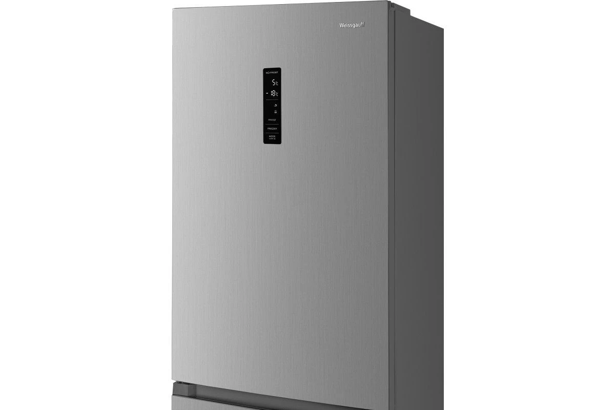 Отдельностоящий холодильник с инвертором Weissgauff WRK 185 Total NoFrost Inverter Inox