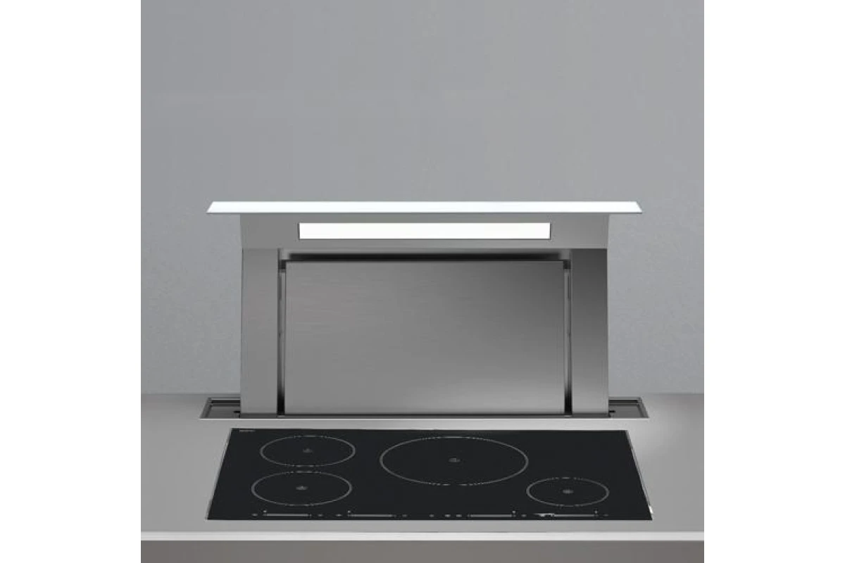 Вытяжка Falmec Design+ DOWN DRAFT tavolo 120 vetro bianco